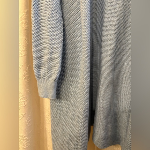 Free People Beach Hailee Convertible Cardigan Size Medium Soft Blue Heather - Picture 4 of 9